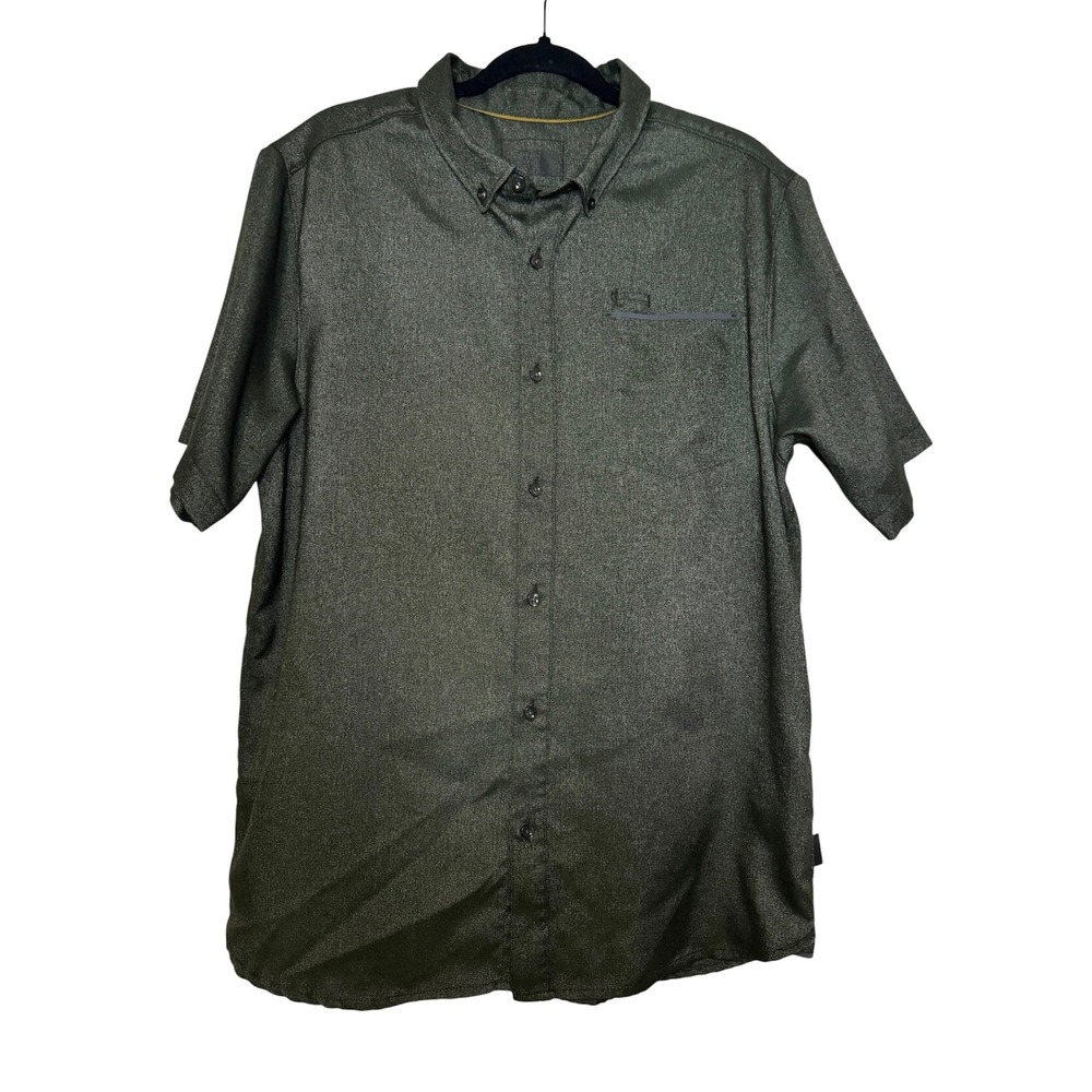 The North Face Men's Short Sleeve Button-Up Shirt Size L Green Gorpcore